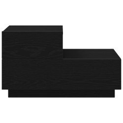 Szafka nocna z oświetleniem LED czarny dąb 100x36x49 cm
