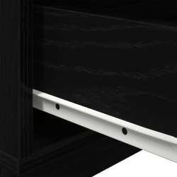 Szafka nocna z oświetleniem LED czarny dąb 100x36x49 cm