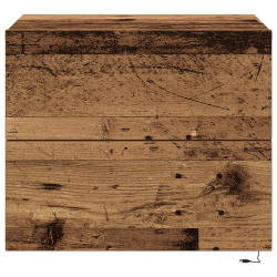 Szafka nocna z LED na ścianę ze starego drewna 50x39x41 cm