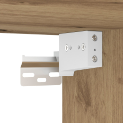 Szafki nocne z oświetleniem LED, wiszące, 2 sztuki, dąb rzemieślniczy