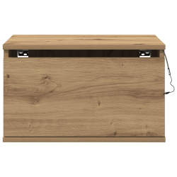 Szafka nocna z LED, montowana na ścianie, dąb rzemieślniczy 50x36x30 cm