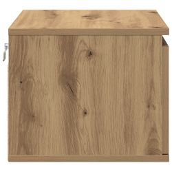 Szafka nocna z LED, montowana na ścianie, dąb rzemieślniczy 50x36x30 cm