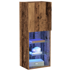 Szafka RTV z Oświetleniem LED Stare Drewno 40,5x30x102 cm
