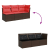 Sofa ogrodowa z poduszkami, 3-osobowa, brązowa, polirattan
