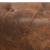 Sofa narożna Chesterfield 5-osobowa Brązowa sztuczna skóra