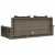Ławka huśtawka z poduszkami Szara 119x56x48 cm Polirattan