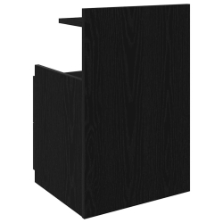 Szafka nocna z 2 szufladami Czarna 40x36,5x62 cm