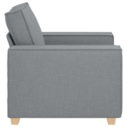 Sofa Fotel Jasnoszary 60 cm Tkanina