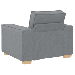 Sofa Fotel Jasnoszary 60 cm Tkanina