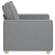 Sofa Fotel Jasnoszary 60 cm Tkanina