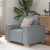 Sofa Fotel Jasnoszary 60 cm Tkanina