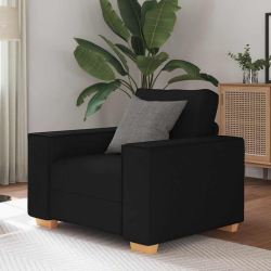 Sofa Fotel Czarny 60 cm Tkanina