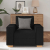 Sofa Fotel Czarny 60 cm Tkanina