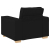 Sofa Fotel Czarny 60 cm Tkanina