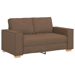 Sofa 2-osobowa brązowa 120 cm tkanina