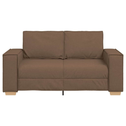 Sofa 2-osobowa brązowa 120 cm tkanina