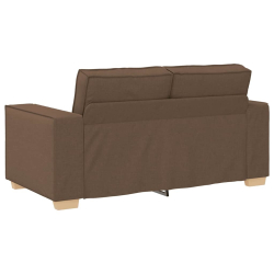 Sofa 2-osobowa brązowa 120 cm tkanina