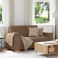 Sofa 2-osobowa brązowa 120 cm tkanina