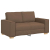 Sofa 2-osobowa brązowa 120 cm tkanina
