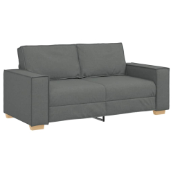 Sofa 2-osobowa Ciemnoszara 140 cm Tkanina