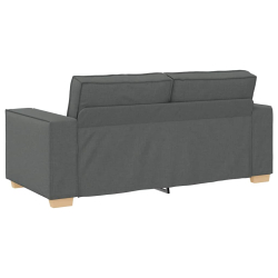 Sofa 2-osobowa Ciemnoszara 140 cm Tkanina