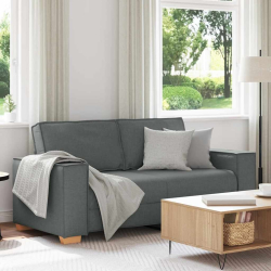 Sofa 2-osobowa Ciemnoszara 140 cm Tkanina