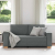 Sofa 2-osobowa Ciemnoszara 140 cm Tkanina