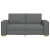 Sofa 2-osobowa Ciemnoszara 140 cm Tkanina