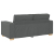 Sofa 2-osobowa Ciemnoszara 140 cm Tkanina