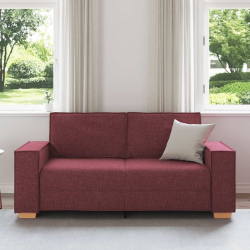 Sofa 2-osobowa w kolorze czerwonego wina 140 cm Tkanina