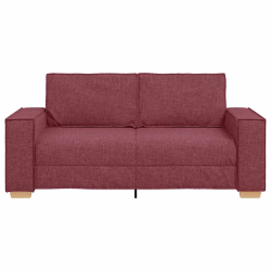 Sofa 2-osobowa w kolorze czerwonego wina 140 cm Tkanina