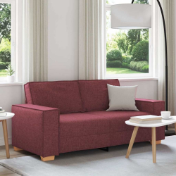 Sofa 2-osobowa w kolorze czerwonego wina 140 cm Tkanina
