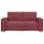 Sofa 2-osobowa w kolorze czerwonego wina 140 cm Tkanina