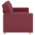 Sofa 2-osobowa w kolorze czerwonego wina 140 cm Tkanina