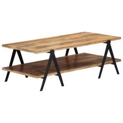 Stolik kawowy, 115x60x40 cm, lite drewno mango