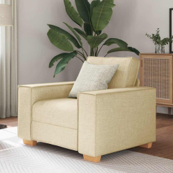 Sofa Fotel Kremowy 60 cm Tkanina