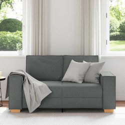 Sofa 2-osobowa Ciemnoszara 120 cm Tkanina