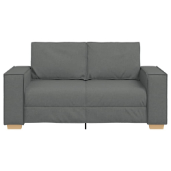 Sofa 2-osobowa Ciemnoszara 120 cm Tkanina