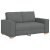 Sofa 2-osobowa Ciemnoszara 120 cm Tkanina