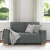 Sofa 2-osobowa Ciemnoszara 120 cm Tkanina