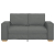 Sofa 2-osobowa Ciemnoszara 120 cm Tkanina