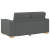 Sofa 2-osobowa Ciemnoszara 120 cm Tkanina