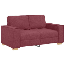 Sofa 2-osobowa w kolorze czerwonego wina 120 cm Tkanina