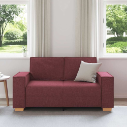 Sofa 2-osobowa w kolorze czerwonego wina 120 cm Tkanina