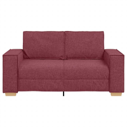 Sofa 2-osobowa w kolorze czerwonego wina 120 cm Tkanina