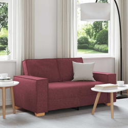 Sofa 2-osobowa w kolorze czerwonego wina 120 cm Tkanina