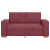 Sofa 2-osobowa w kolorze czerwonego wina 120 cm Tkanina