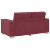 Sofa 2-osobowa w kolorze czerwonego wina 120 cm Tkanina