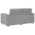 Sofa 2-osobowa Cloud Grey 120 cm Tkanina