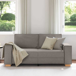 Sofa 2-osobowa Taupe 140 cm Tkanina